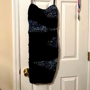 Black and blue dress
